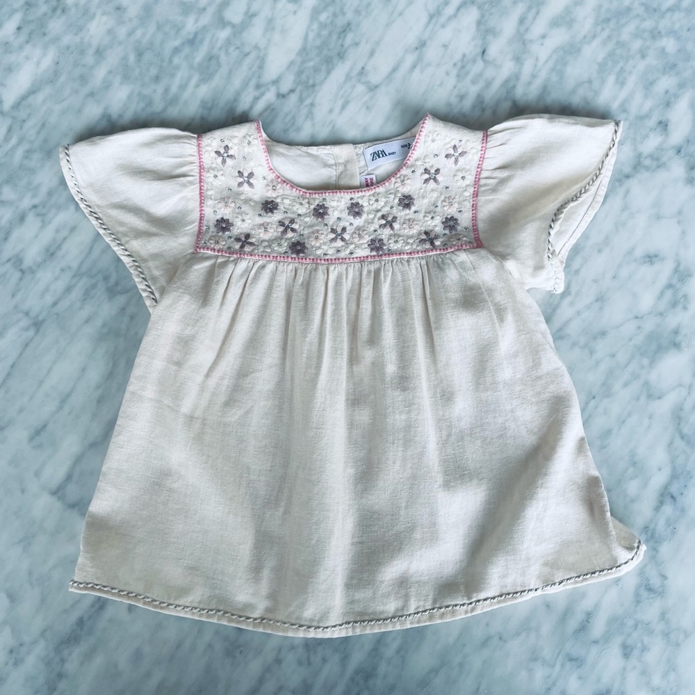 Zara girls embroidered blouse size 3-4